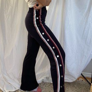 H&M Navy Snap Track Pants, Size Small